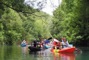 Canoe safari on the river Trebižat